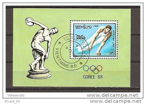 Bloc Du Laos, Jeux Olympiques De Séoul, Gymnastique, Discobole, 1988 - Sommer 1988: Seoul
