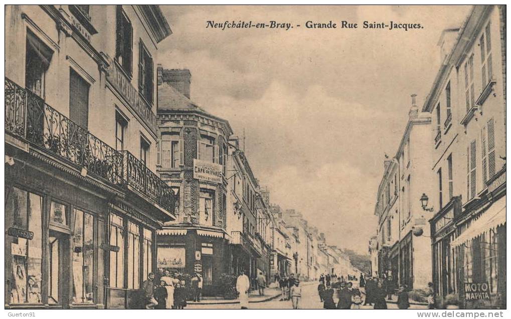 CPA (76)  NEUFCHATEL EN BRAY   Grande Rue Saint-Jacques - Neufchâtel En Bray