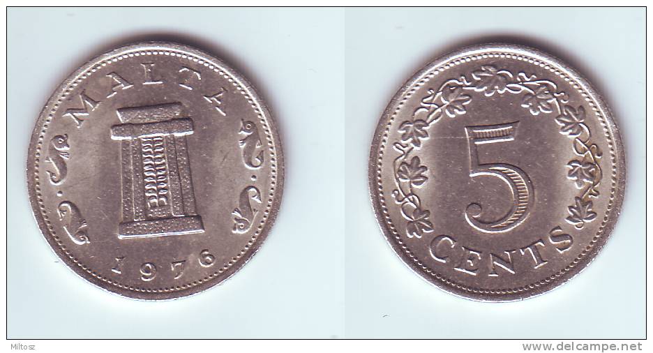 Malta 5 Cents 1976 - Malta