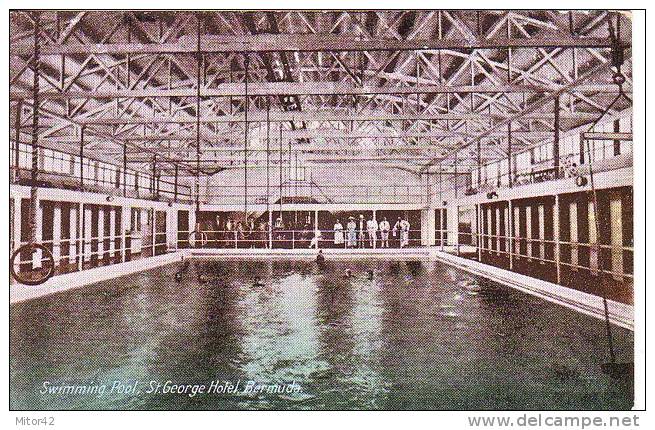 1-Sport-Nuoto E Tuffi-Bermuda-Swimming Pool, St. George Hotel-Nuova-1910c. - Nuoto