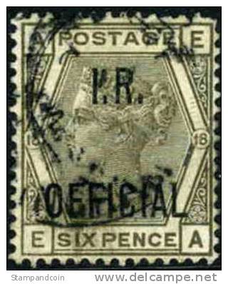 Great Britain O6 (SG O4) Used 6p Gray Victoria Official From 1882 - Service