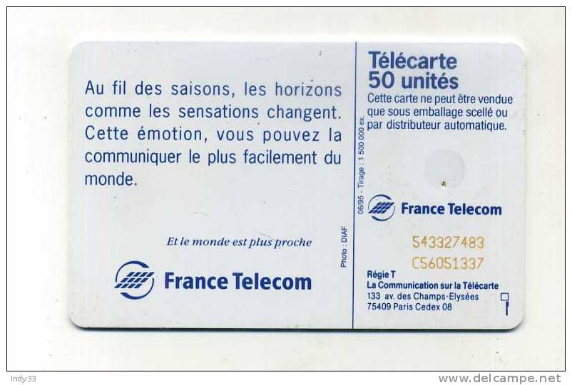 - TELECARTE FRANCE . TELECARTE AU FIL DES SAISONS ... 1995 - Saisons