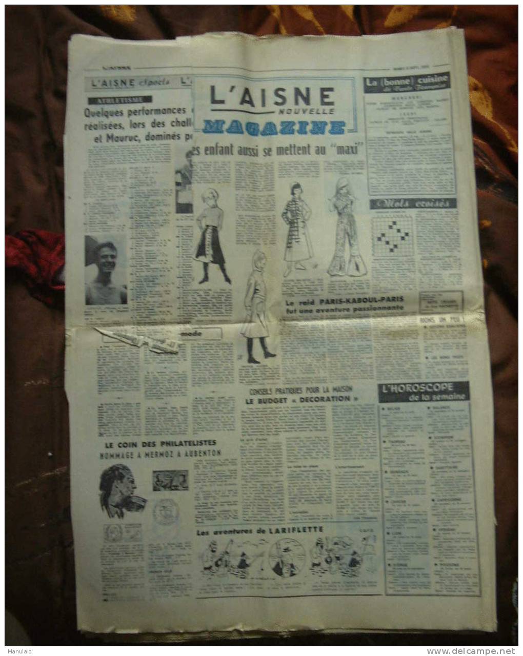 Journal - L´aisne Nouvelle - Mardi 8 Septembre 1970 - Autres & Non Classés