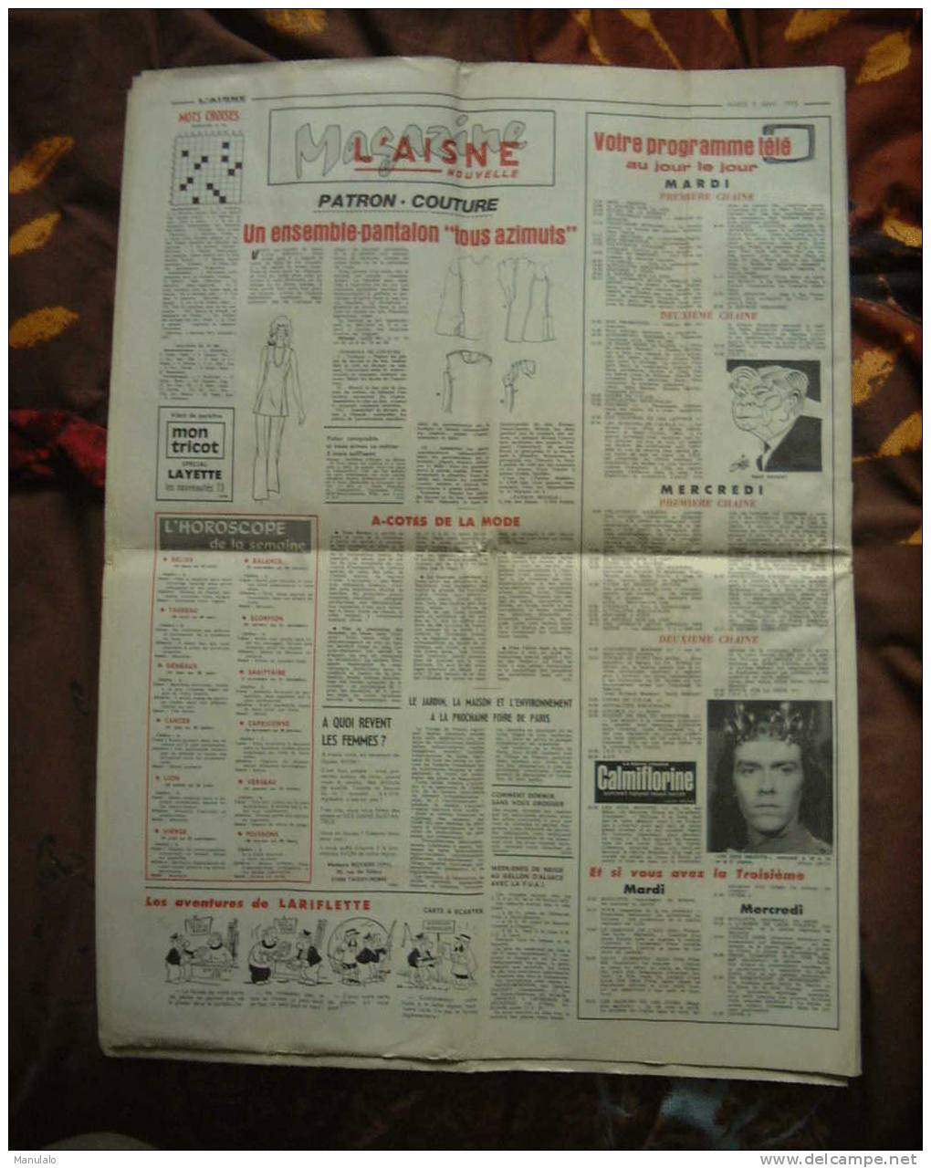 Journal - L´aisne Nouvelle - Mardi 9 Janvier 1973 - Otros & Sin Clasificación