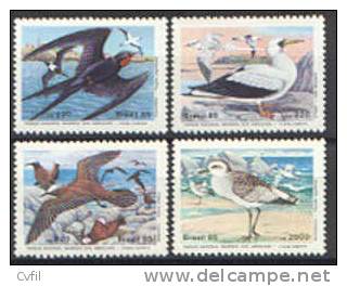 BRÉSIL 1985 -  FAUNE - PARC MARITIME- OISEAUX (4) - Unused Stamps