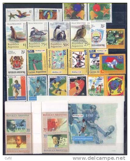 ARGENTINE 1994 - COMMEMORATIFS (26v + 1 Bloc) - Unused Stamps