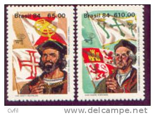 BRÉSIL 1984 -  DÉCOUVREURS - EXPO PHILATÉLIQUE (2) - Unused Stamps