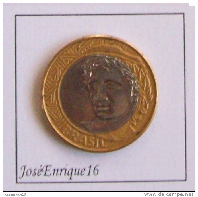 2004  BRASIL 1 REAL  MONEDA BIMETALICA  Bimetallic Coins - Pièces Bimétalliques - Brésil