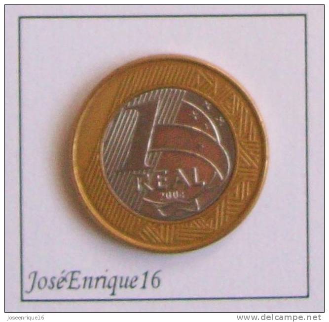 2004  BRASIL 1 REAL  MONEDA BIMETALICA  Bimetallic Coins - Pièces Bimétalliques - Brazil