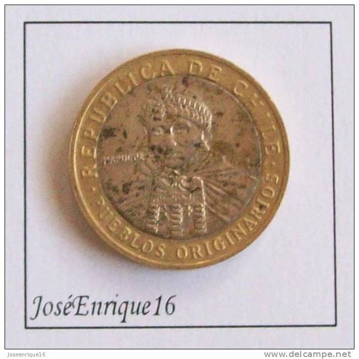 CHILE 2009 PESOS 100 . PUEBLOS ORIGINARIOS MONEDA BIMETALICA  Bimetallic Coins - Pièces Bimétalliques - Chili