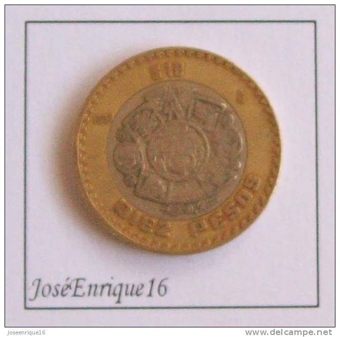 1998 MEXICO 10 PESOS  MONEDA BIMETALICA  Bimetallic Coins - Pièces Bimétalliques - México