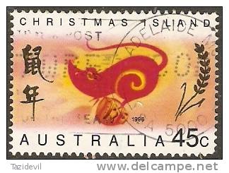 CHRISTMAS ISLAND - Used 1996 45c Year Of The Rat - Christmas Island