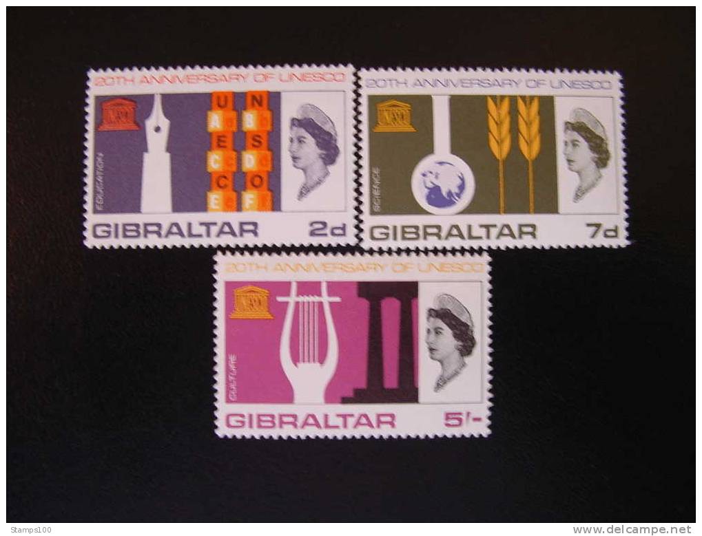 GIBRALTAR 1966   UNESCO  MICHEL  185/87     MNH **      (044105) - Gibraltar