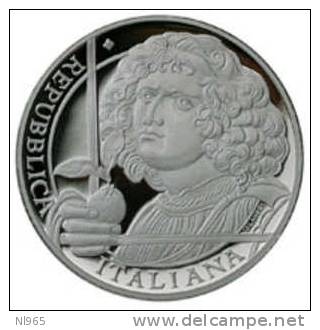 REPUBBLICA ITALIANA - ITALY - ANNO 2010 - 10 EURO ARGENTO ( SILVER  ) 500° ANNIVERSARIO DELLA SCOMPARSA DI GIORGIONE - Italie