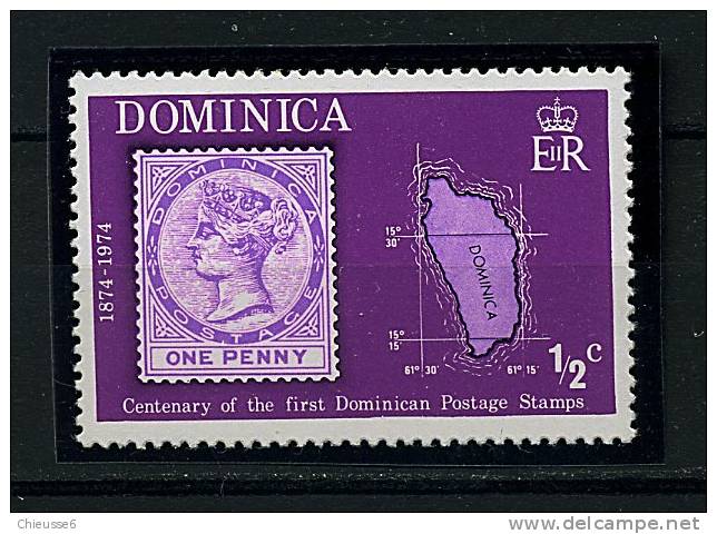 Dominique ** N° 383 - Cent Du 1er Timbre-poste De Dominique. Tbre S/Tbre - Dominica (1978-...)