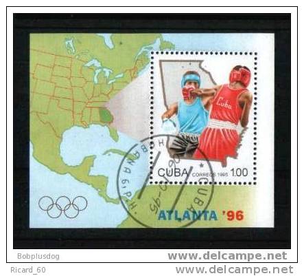 Bloc Oblitéré De Cuba,jeux Olympiques D'atlanta 96, Boxe, 1995 - Sommer 1996: Atlanta