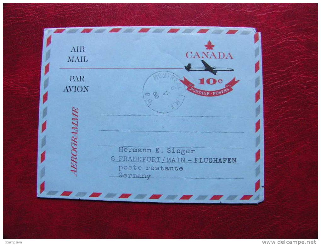 == Canada, Air Letter  Aerogramme 1961 - 1953-.... Elizabeth II