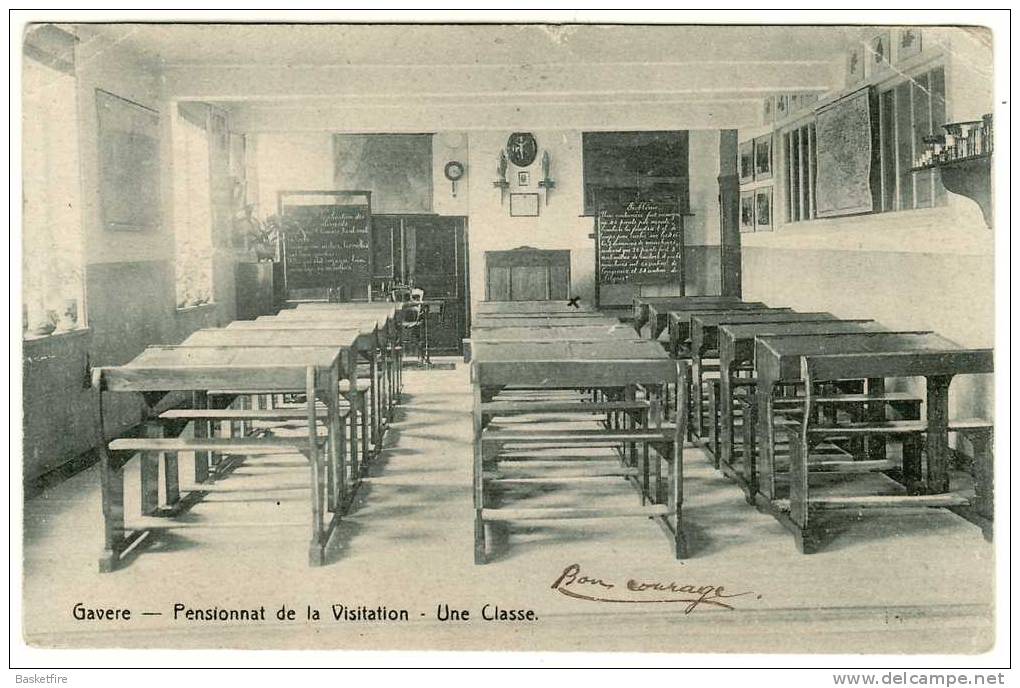 Gavere - Pensionnat De La Visitation - Une Classe - Gavere