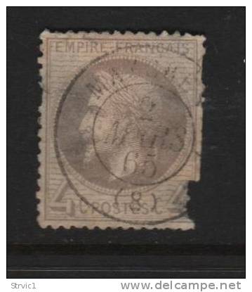 France, Scott # 31 Used Napoleon Lll, Space Filler,1863, CV$52.50 - 1863-1870 Napoleon III With Laurels