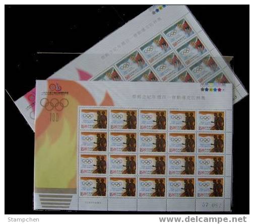 1996 Olympic Games Stamps Sheets Sport Rings Bicycle Sprint Gymnastics - Gymnastics