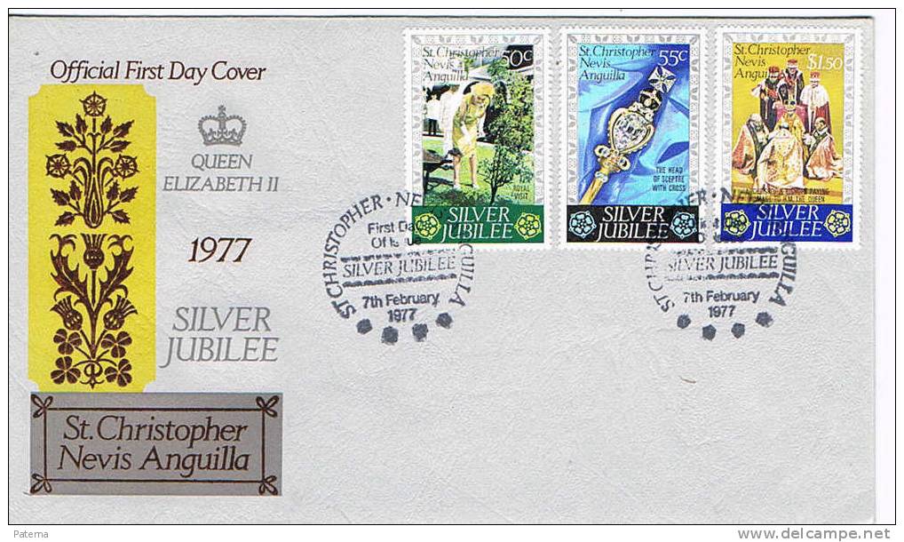 3568   FDC. ST CHRISTOPHER NEVIS ANGUILLA, 1977, - St.Kitts-et-Nevis ( 1983-...)