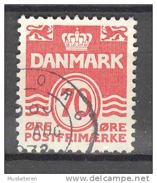 Denmark 1972 Mi. 525x   70 Ø Wellenlinien Numbers & Waves Normal Papier - Usado