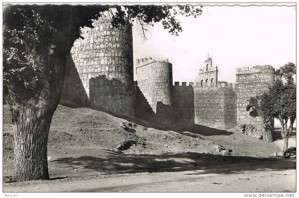 Postal AVILA . Parte De Las Murallas 1958 - Ávila