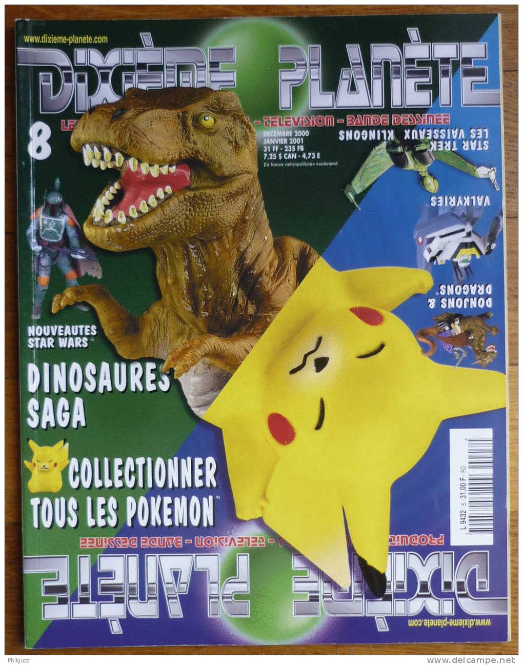 DIXIEME PLANETE N° 8 DINOSAURES POKEMON CHRISTIES STAR WARS STAR TREK DONJONS ET DRAGONS - Autres & Non Classés