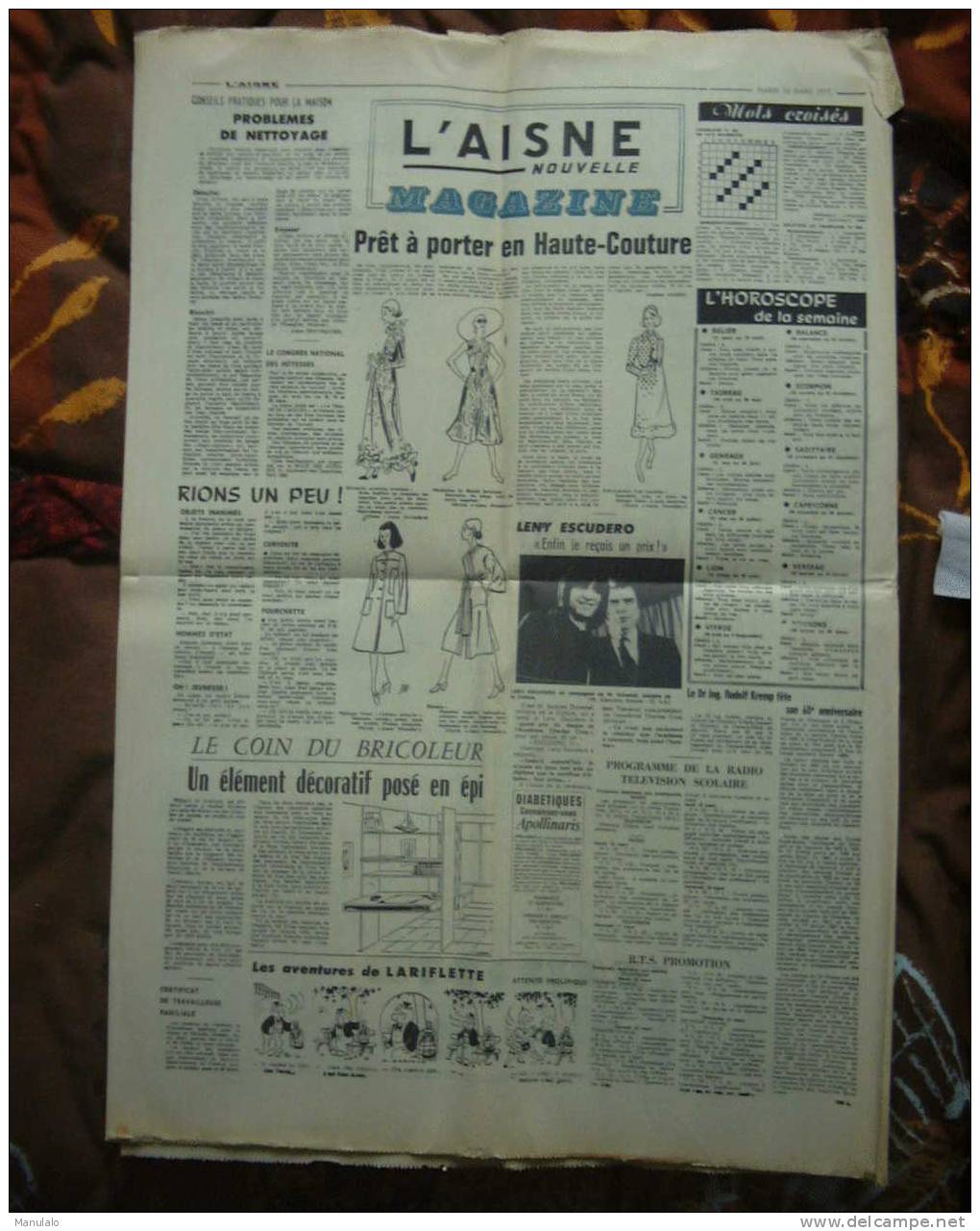 Journal - L´aisne Nouvelle - Mardi 16 Mars 1971 - Autres & Non Classés