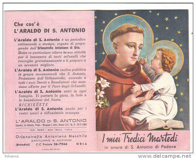 PO9277# Libretto I MIEI TREDICI MARTEDI´ In Onore Di S.ANTONIO Di PADOVA 1960 - Godsdienst