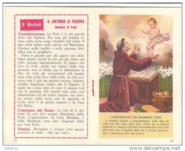 PO9277# Libretto I MIEI TREDICI MARTEDI´ In Onore Di S.ANTONIO Di PADOVA 1960 - Godsdienst