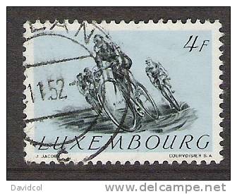 Q286.-. LUXEMBOURG / LUXEMBURGO .-. 1952 .-. SCOTT #: 284. USED. BICYCLE RACING - Oblitérés