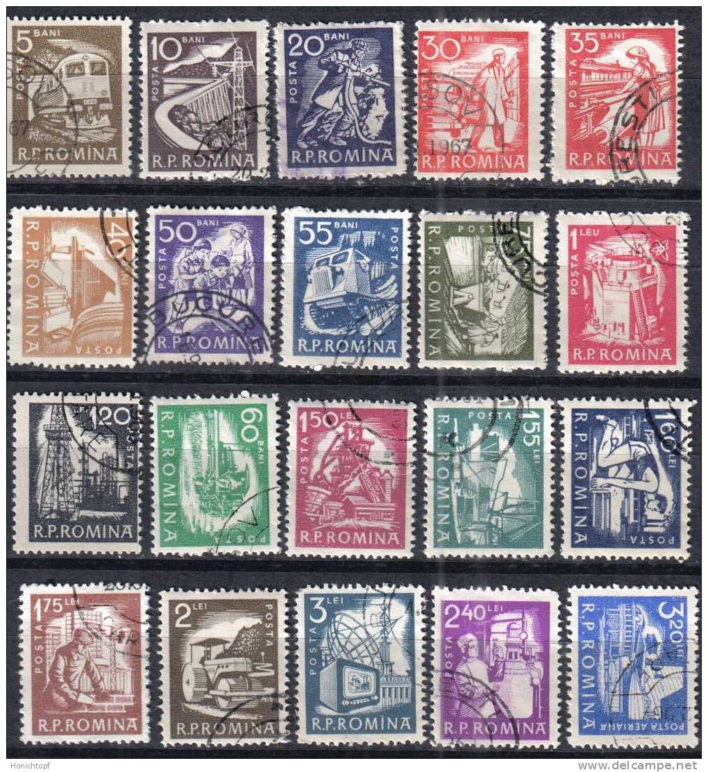 Rumänien; 1960; Michel 1869/89 O; Freimarken; Nur 20 Werte - Oblitérés