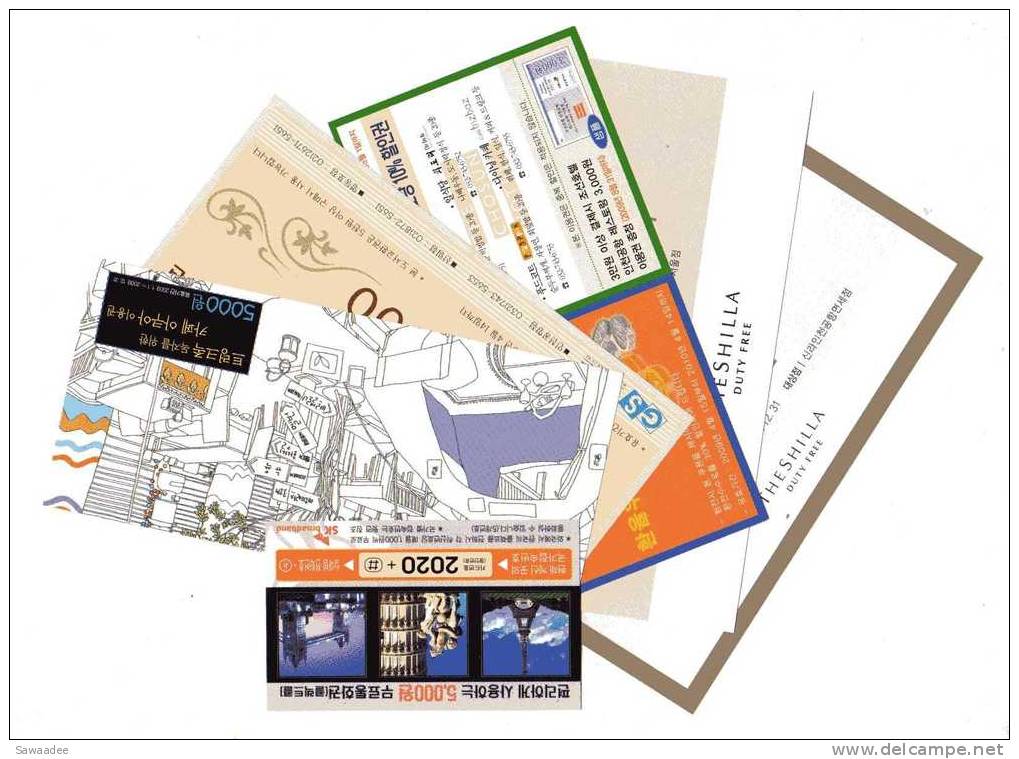 COUPON - JAPON - LOT DE 6 COUPONS - DUTY FREE - AEROPORT - Other & Unclassified