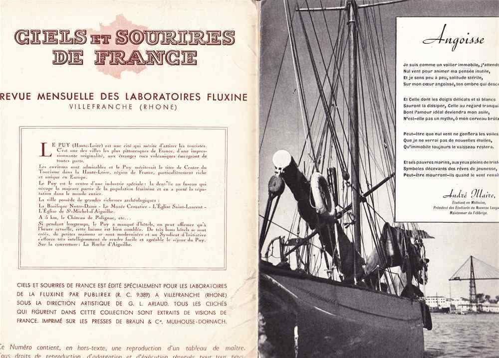 Ciels Et Sourires De France - 9ème Série - Labos Fluxine - 03 1938 - Haute-loire - Le Puy - TBE - Auvergne