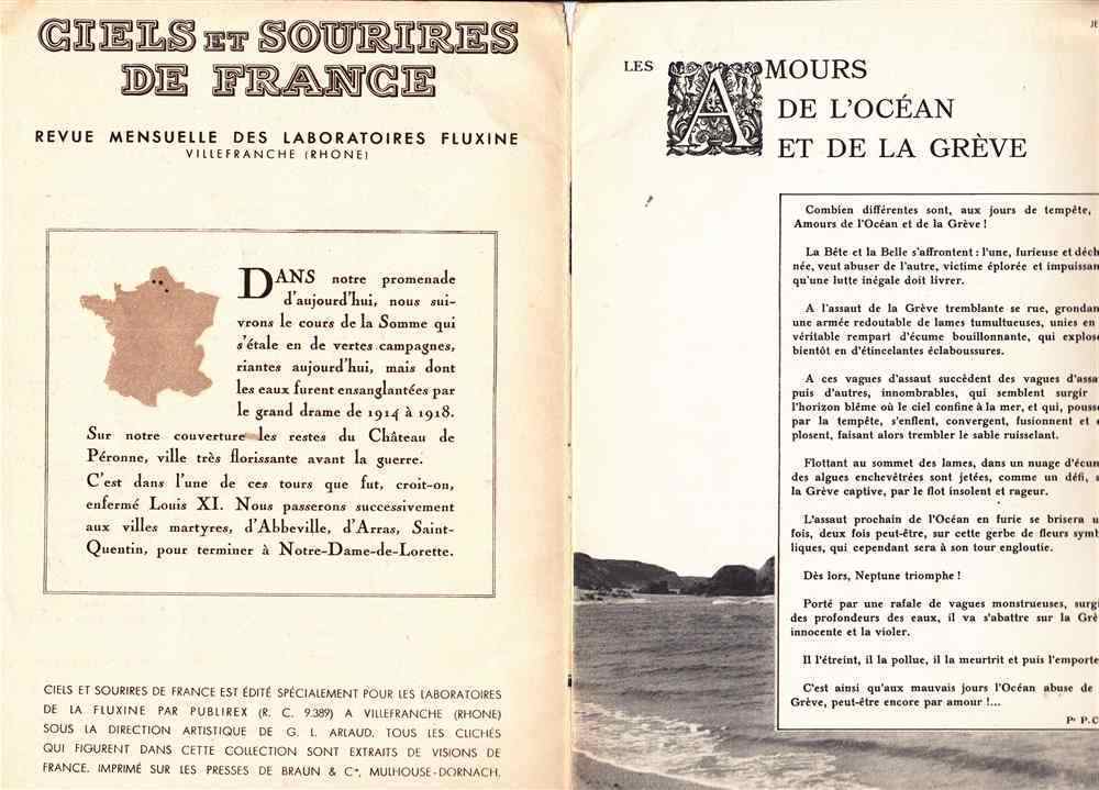 Ciels Et Sourires De France - 10ème Série - Labos Fluxine - 081938 - Somme - Abbeville Arras Saint-Quentin - Lorette - Picardie - Nord-Pas-de-Calais