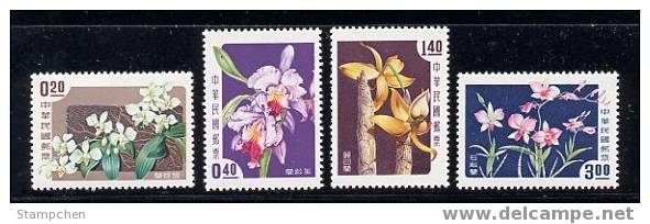 Taiwan 1958 Orchid Stamps Flower Flora Plant - Unused Stamps