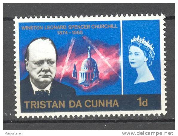 Tristan Da Cunha 1966 SG. 89   1d. Queen Elizabeth II. Churchill Commemoration MNH** - Tristan Da Cunha