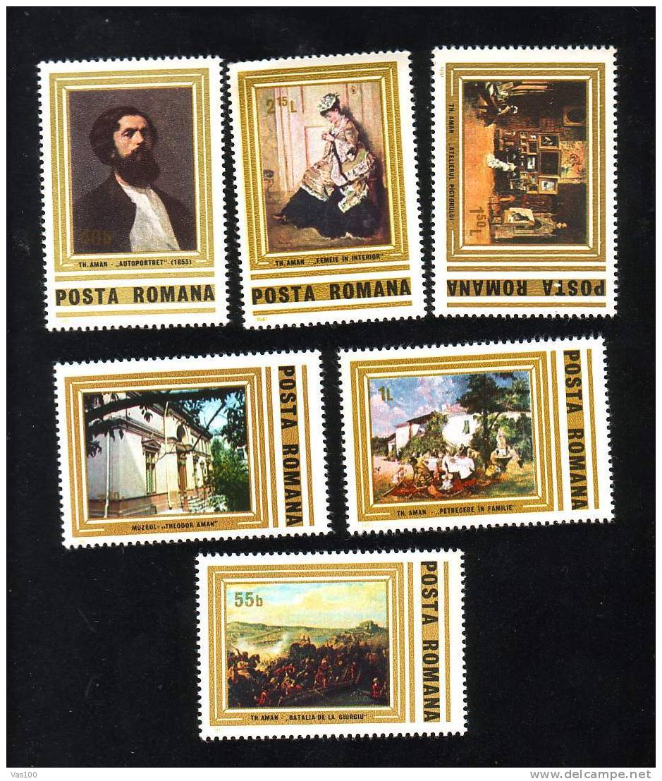 ROMANIA  1981 ** ,  PAINTINGS TH.AMAN,ARMENIA ORIGIN, MNH,OG. - Unused Stamps