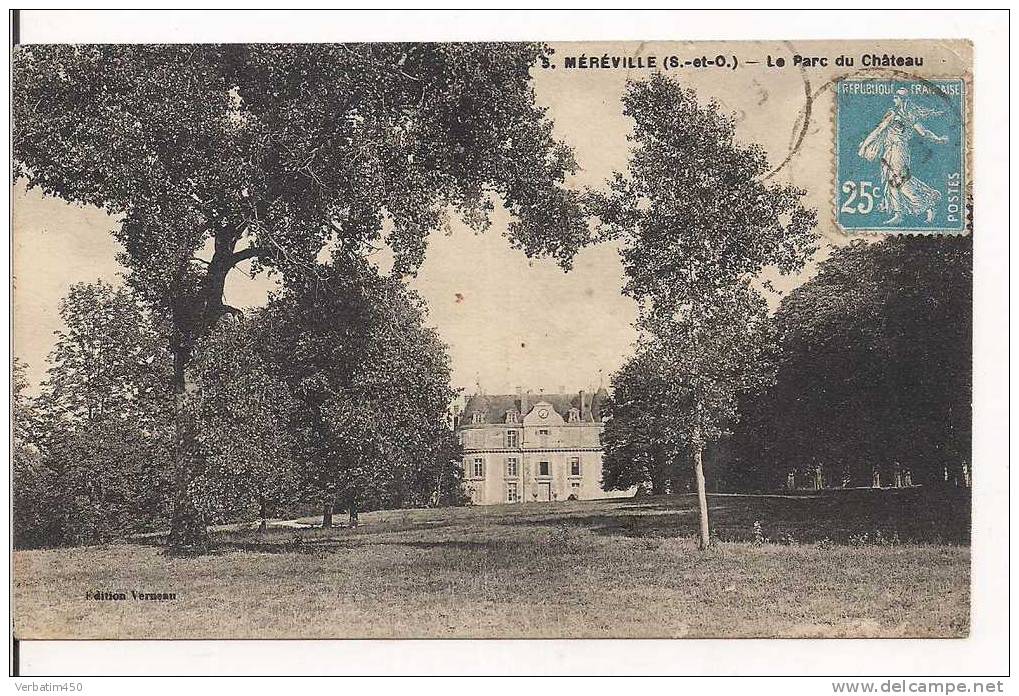 MEREVILLE....LE PARC DU CHATEAU..1927 - Mereville