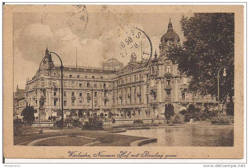 WIESBADEN NASSAUER HALF MIT BOWLING GREEN..1919 - Witzenhausen