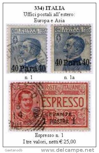 Italia-A.00334 - Europa- Und Asienämter