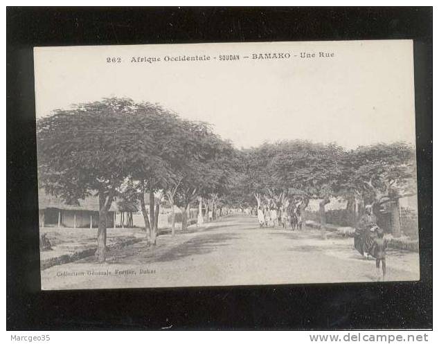 Afrique Occidentale Soudan Bamako Une Rue édit.fortier N° 262 Animée - Sudán