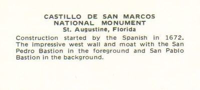 CPM De Saint Augustine En Floride   Castillo De San Marcos National Monument - Jacksonville
