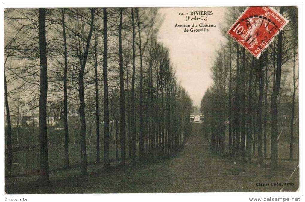 CPA Rivières (Pas De Calais) Avenue Du Château De Grosville (pk1287) - Autres & Non Classés