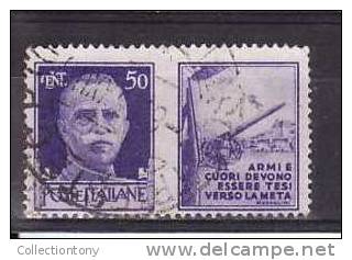 1942 - REGNO D'ITALIA - PROPAGANDA DI GUERRA - N. 10 - USATO - VAL. CAT. 1.50€ - Oorlogspropaganda