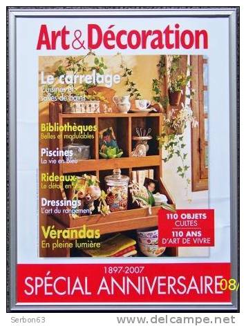 AFFICHETTE DE PRESSE JOURNAUX A PETIT PRIX 30X40cm ART ET DECORATION SPECIAL ANNIVERSAIRE ANNEE 2007 PARFAIT ETAT - Posters