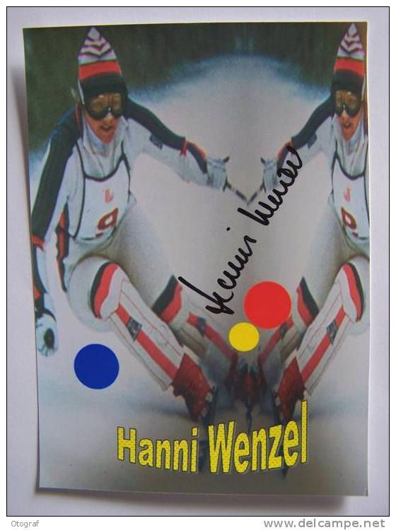 Photo - Hanni  WENZEL  Autographe / Hand Signed / Dédicace - Sport Invernali