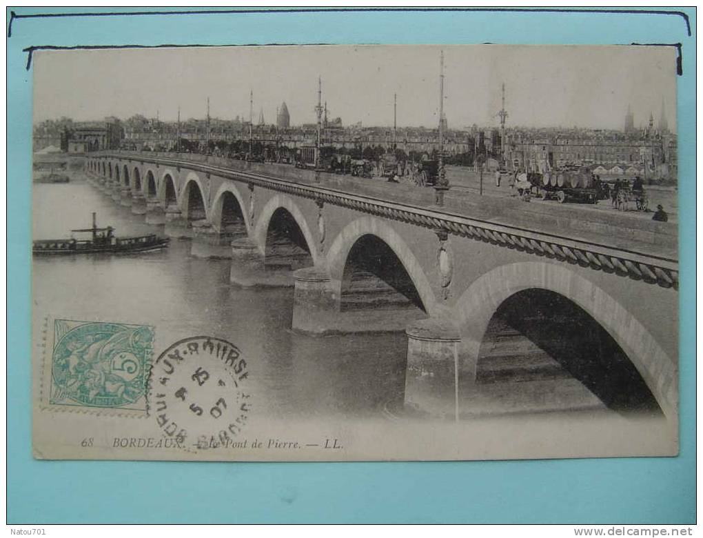 V4-33-gironde-bordeaux-le Pont E Pierre-bateaux-fiacres-chariots-belle Animation - Bordeaux