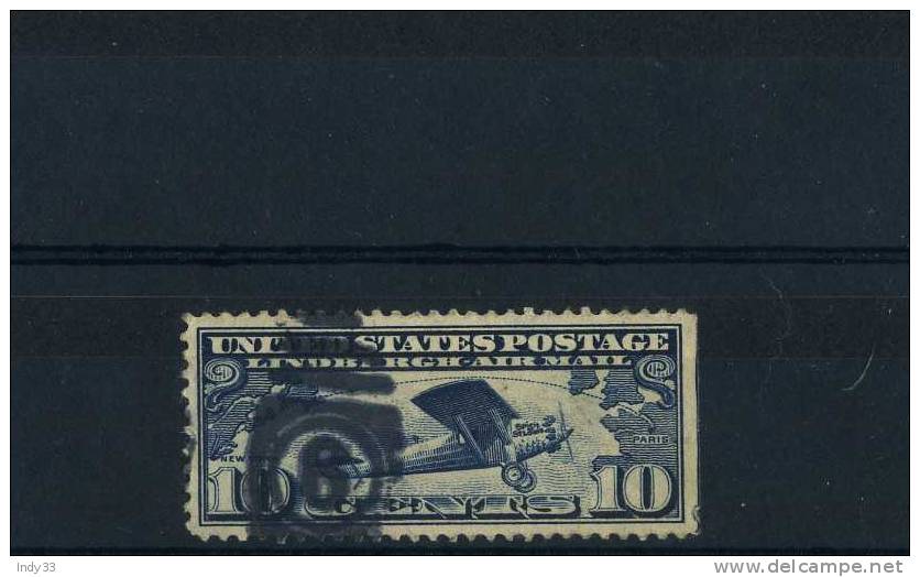 -ETATS-UNIS . AERIEN 1927 OBLITERE . COUPE A DROITE - 1a. 1918-1940 Used